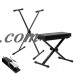 Ultimate Support JSXS300 Single Brace X-Style Keyboard Stand + Medium Keyboard Bench + M-Audio SP-2 Universal Sustain Pedal   